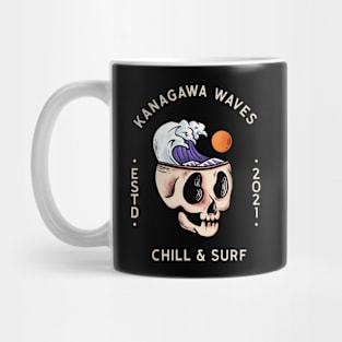 Chill Surfing Kanagawa Waves Mug